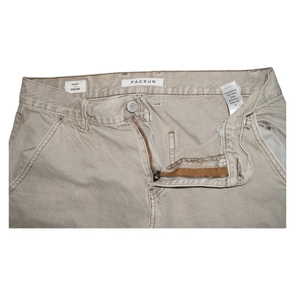 PacSun Baggy Carpenter Pants Beige 29x30 Men’s Relaxed Fit Workwear Y2K Style - Picture 6 of 8